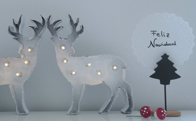 renos con luces diy